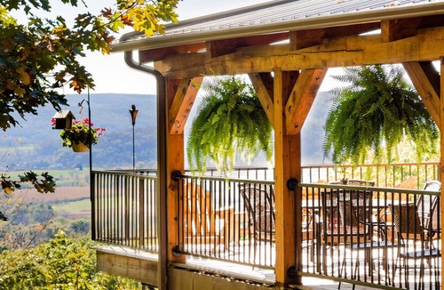 Spring Mills Cabin | Luxury Timber Frame Mountaintop Lodge, Stunning Views, 5 Suites, Chef's Kitchen