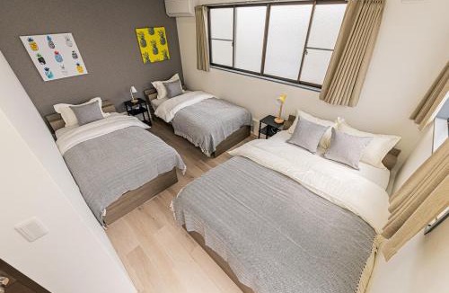 Kita Villa | Newly opened within walking distance of the station Spacious dining area Direct access to Ueno Akihabara Tokyo and Yokohama Private rental for 9 people