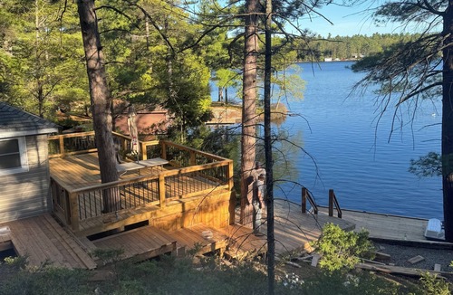 North Frontenac Cabin | Peaceful Lakefront Cottage - Large Deck, Dock & Rustic Outdoor Charm
