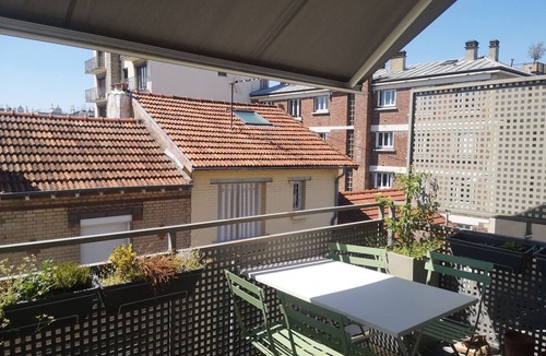 Malakoff Apartment | Quiet duplex terrace apartment 10 minutes from Paris by bike