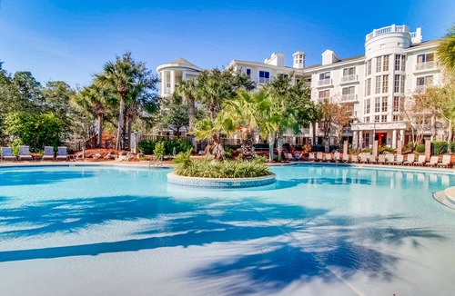 Baytowne Wharf Apartment | Renovated studio with pool, hot tub, full sized fridge, and 2 burner stovetop