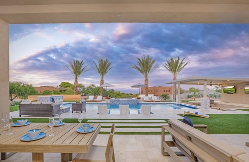 Rio Verde Foothills House | Resort-Style Estate, Mountain Views, Heated Pool & Spa, Fun Putting Green, More