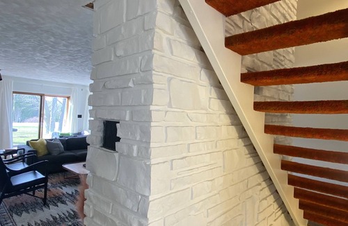 Kincardine Cottage | Retro modified A-Frame cottage across from Lake Huron (4 bdrm)