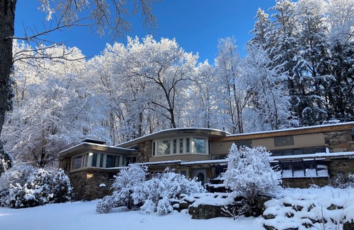 Emporium House | Secluded, organic modern 3-bedroom home in wooded setting.