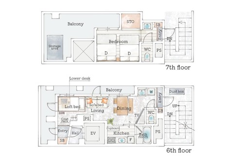 Shinbashi Apartment | SHINBASHI Station A major hub station ideal for Tokyo sightseeing Numerous restaurants and eateries surround the station Enjoy your stay on the top floor of the building without worrying about noise Elevator available