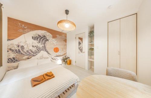 Oshiage Villa | Skywind Heaven Family Friendly Ukiyoe Villa with Skytree Rooftop View 6 Min to Skytree Baby Crib Stroller Free Parking