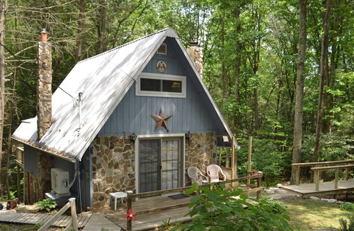 Calvin House | Songbird Cottage - Quiet Secluded A-Frame Cabin. Raystown Lake, E Broad Top RR