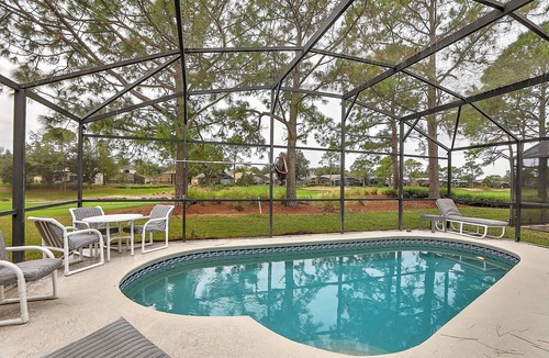 Haines City Villa | South facing Pool off South Dunes golf fairway