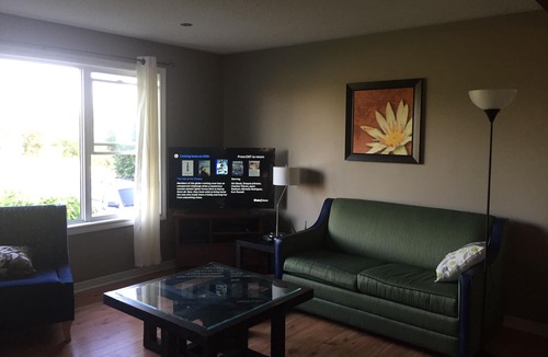 Carrying Place House | Spacious deck with BBQ, lots of seating for entertaining plus Outdoor bonfire
