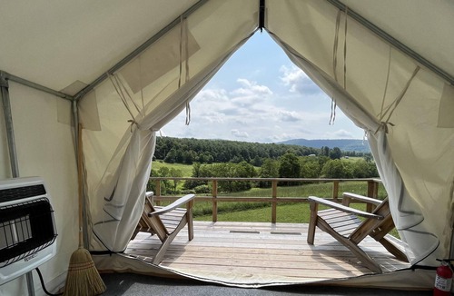 Bovina Center RV Rental | Tentrr Signature Site - Emerald Farm in the Land of Bovina (tent 1)