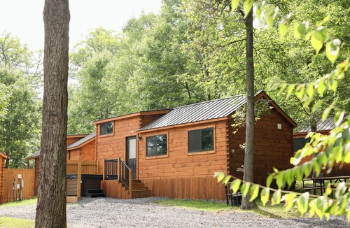 Mingoville Cabin | The Bellefonte Campground presents: Tiny Home | 2 Bedroom with HOT TUB