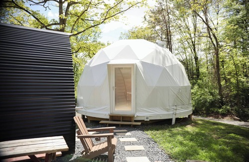 Mingoville Apartment | The Bellefonte Campground presents: The Yurt with sauna I 1 Bedroom Yurt experience