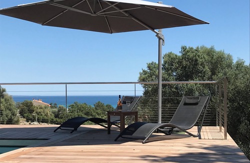 Solenzara Villa | Top of Villa spacious sea view 10 min from beach, 5 min from village center