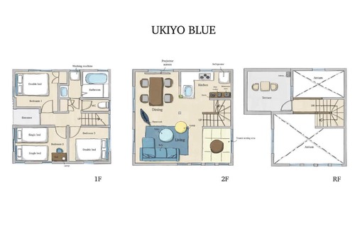 Ota Apartment | UKIYO BLUE-羽田空港6分-品川駅7分-最大10名貸切一軒家-100inchスクリーン完備