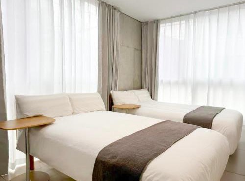 301Room,7-minute walk from Uguisudani Station located on the 3nd floor of an apartment-style building Twin room No elevator