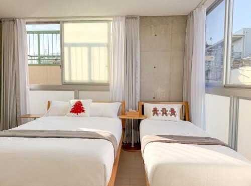 401Room,7-minute walk from Uguisudani Station located on the 4nd floor of an apartment-style building Twin room No elevator
