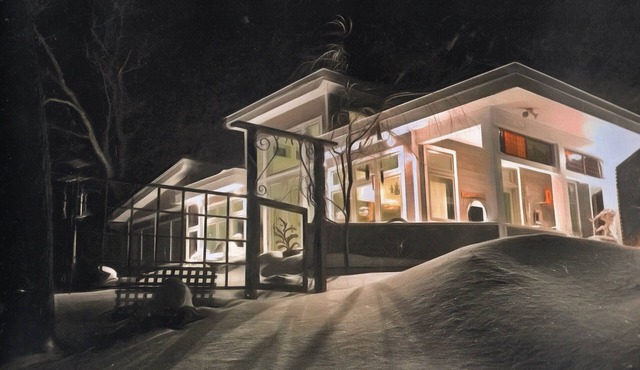 A Wonderful House. High on a hill overlooking the mountains and valleys.