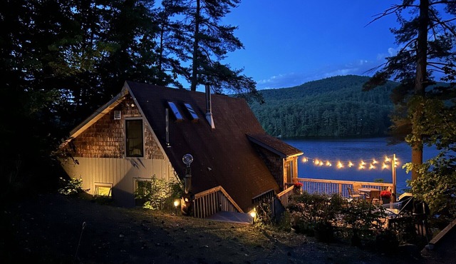 Adirondacks Lakefront Relaxation: Waterfront A-frame Cottage on Lake Luzerne!