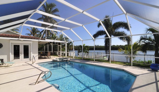 Banana River Beauty-Five bedroom waterfront home with heated pool and spa
