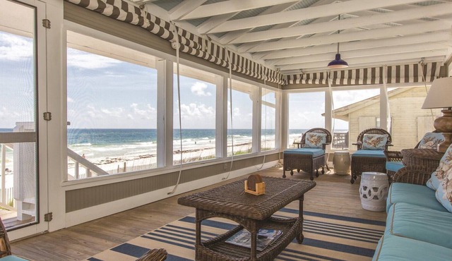Beach Front Cottage with Oversized Screened in Front Porch