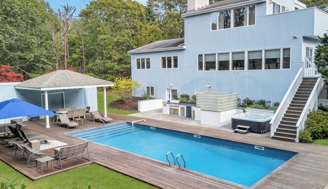 Beautiful Contemporary Water Mill Home Centrally Located with Private Pool