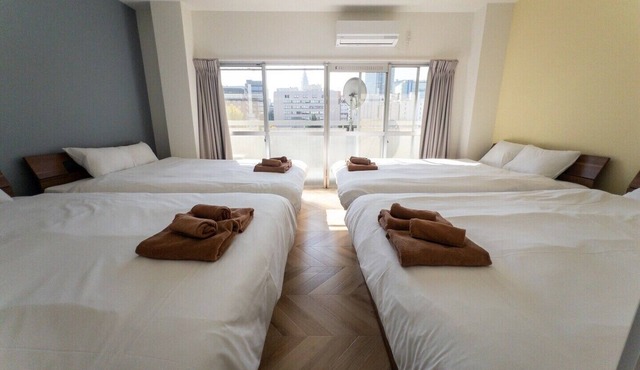 Bigger Room｜3 Bedroom Maxim 16 ppl | 8 Queen Beds｜Golden Gai & Kabukicho | 90㎡
