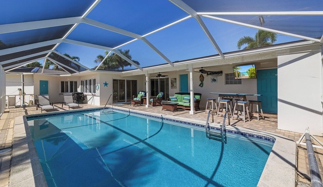 Cape Coral Waterfront Home, Heated Pool, Private Dock, Family-Friendly