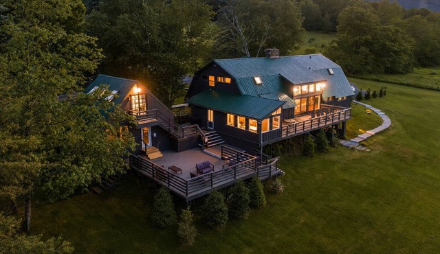 Catskills Cabin Mountain Views, Pond, & Fireplace