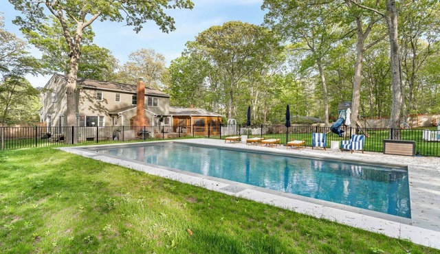 Charming Shelter Island Retreat with Private Pool, Expansive Yard, Near.