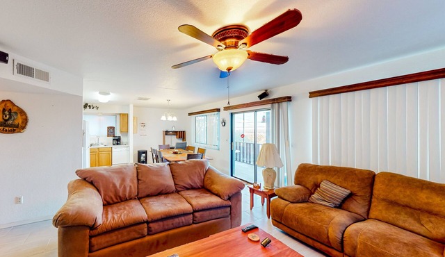 Dog-friendly home with valley views, balcony, grill, streaming, washer/dryer, AC