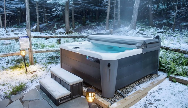 Family Friendly Mountain Retreat: Grill, Cabana, Hot Tub, Play set, Fire pit