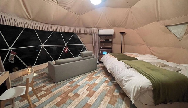 For 3 people Premium Dome 6m Tent F with shower/Ito Shizuoka