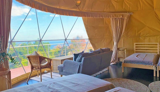 For 4 people 7m dome tent C overlooking Sagami B/Ito Shizuoka