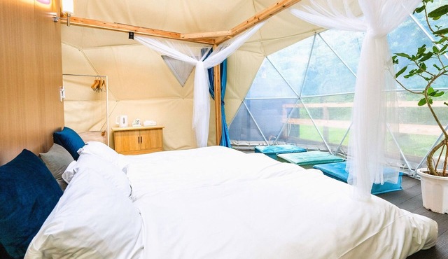 Glamping dome tent with toilet and semiopenair bath Pets allowed Room without meals plan/Ashigarakamigun Kanagawa