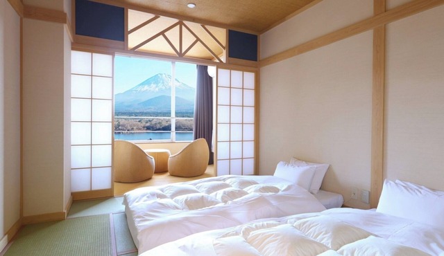 Japanese roomtypeB panoramic view of Mt Fuji Lake Shoji/Minamitsurugun Yamanashi
