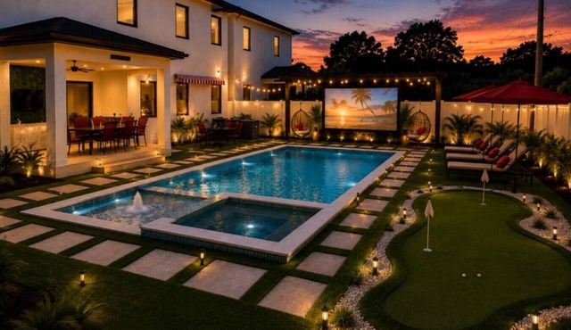 Luxe Villa Pool&Spa Sauna Games Sleeps 20+