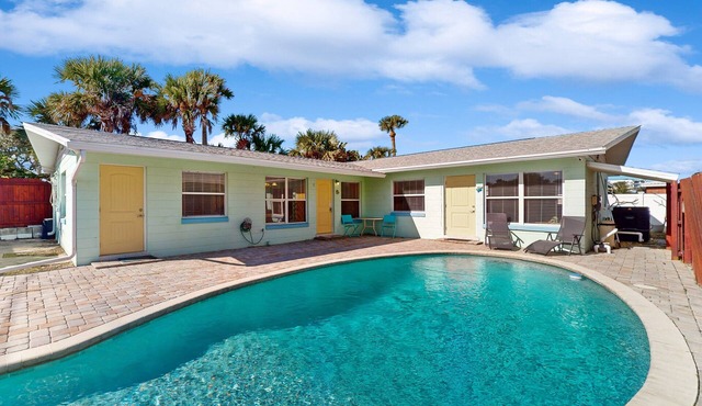 Modern Coastal Duplex w/Heated Pool – Steps to Flagler Ave