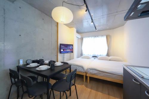 One room in a newly built condominium