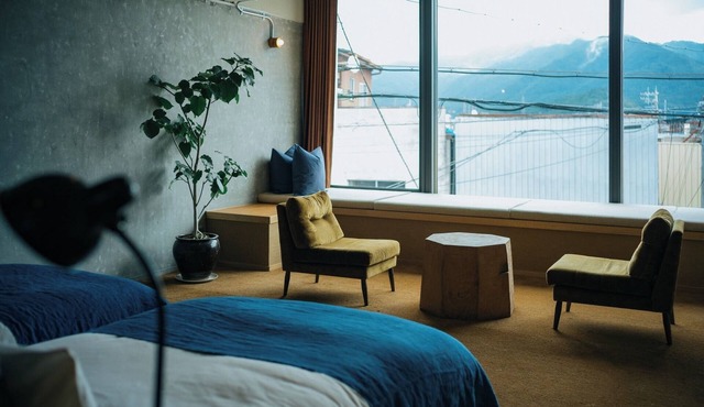 SARUYA HOSTEL KIKU Spacious Westernstyle twin r/Fujiyoshida Yamanashi