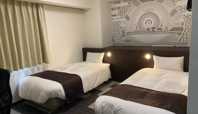 Smoking allowed Twin room for two people accomm /Kanonji Kagawa