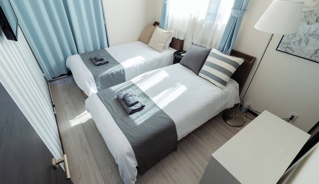 Tokyo Skytree 301 Elegance Blue Twin Room bath WC