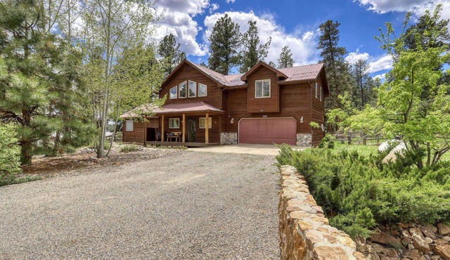 Tubing Promo! Pet Friendly Cabin w/Huge Deck, Mountain Views, & Access to Turkey Springs Trails