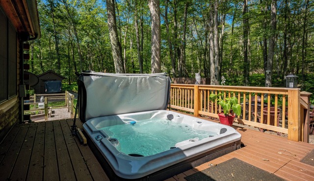 Woodsy Retreat w/Fireplace, Hot Tub & Fire Pit