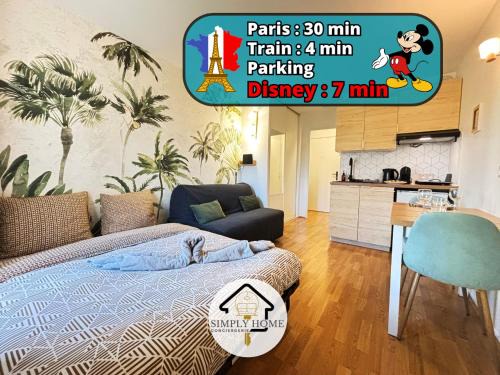 Bussy-Saint-Georges Apartment | Botanique Disney 10min Gare 2min Paris 30min