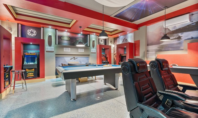 Four Corners Villa | Last Minute Disney! Private Pool, Hot Tub, Game Room & Themed Bedrooms. Book Now! #39344