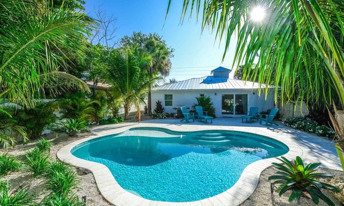 Whitney Beach House | One block to beach! 3 bedroom home with pool and backyard oasis.