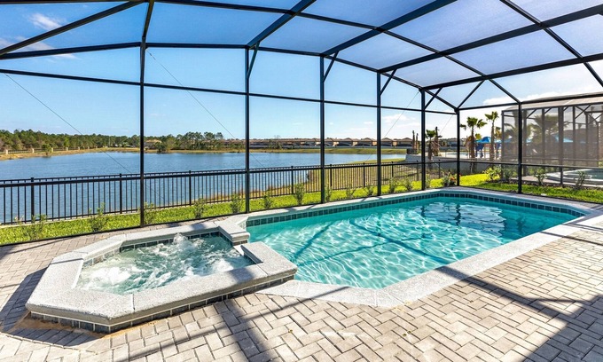 Bay Lake Villa | Resort 8BR Villa/Amenities/Private Pool&Spa/Near Disney, Sea World, Universal (2421)