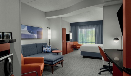 Studio, 1 King Bed with Sofa bed, Hearing Accessible (Accessible Bathtub)