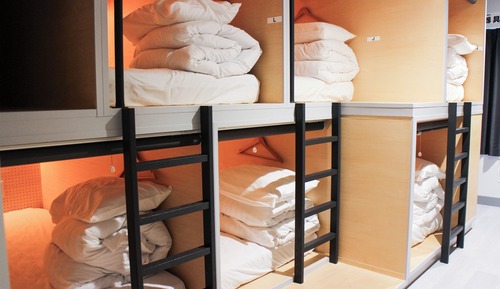 Basic Shared Dormitory, Men only, Non Smoking, City View