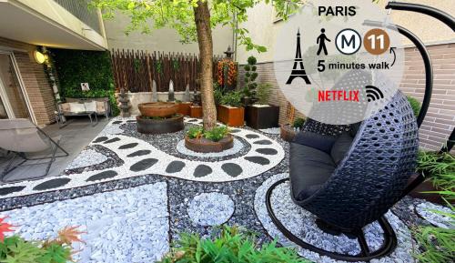 Deluxe One-Bedroom Apartment with Garden View
